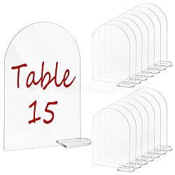 Acrylic Blank Table Signs, for Home Decoration, Wedding, Party, Arch, Clear, 40~152x29.5~101.5x1~2mm, 2pcs/set(AJEW-WH0042-23)