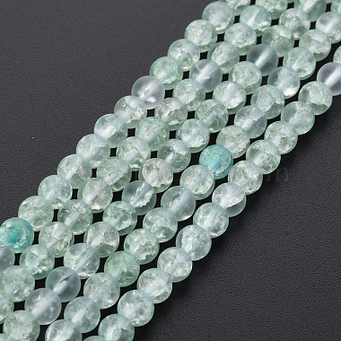 Light Green Round Glass Beads