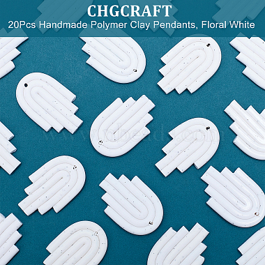 chgcraft 20piezas colgantes de arcilla polimérica hechos a mano(CLAY-CA0001-18)-4