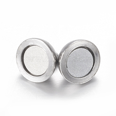 304 Stainless Steel Magnetic Clasps with Loops(X-STAS-K006-5.5mm-04C)-3