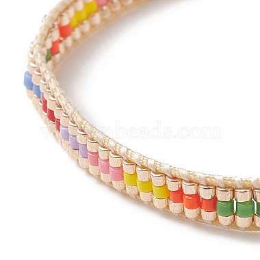 Handmade Japanese Seed Braided Bead Bracelet(BJEW-MZ00017-02)-2