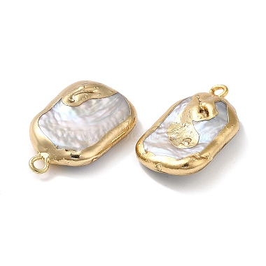 pendentifs en perles keshi baroques naturelles(PEAR-M012-01G)-2