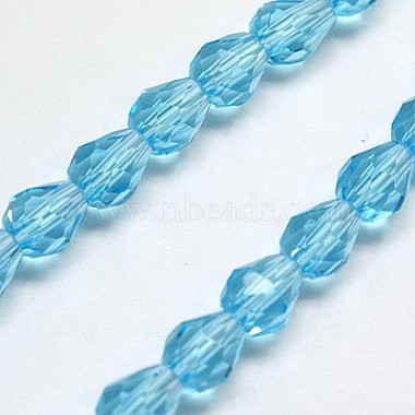 12mm DeepSkyBlue Drop Glass Beads