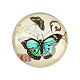 Butterfly Printed Glass Half Round/Dome Cabochons(X-GGLA-N004-25mm-C)-2