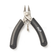 Iron Jewelry Pliers, Side Cutter Plier, Bent Nose Pliers, Black, 9x7.3x1.3cm(PT-F005-07)