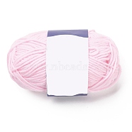 Milk Cotton Knitting Acrylic Fiber Yarn, 5-Ply Crochet Yarn, Punch Needle Yarn, Lavender Blush, 2mm(YCOR-NH0001-02I)