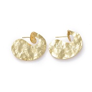 Brass Stud Earrings, with Ear Nuts and 925 Sterling Silver Pin, Golden, 25~26x28~29mm, Pin: 0.7mm(EJEW-L234-38G)