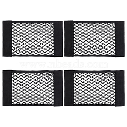 Polyester Seat Back Net Bag, Car Seat Mesh Organiser, for Headrest Hook Car Accessories, Black, 250x400x5mm(FIND-WH0125-62)