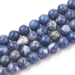 Synthetic Coral Beads Strands, Dyed, Round, Blue, 6x5.5~6mm, Hole: 1mm, about 70pcs/strand, 15.7 inch(CORA-T005-6mm)