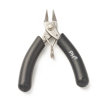 Iron Jewelry Pliers, Side Cutter Plier, Bent Nose Pliers, Black, 9x7.3x1.3cm
