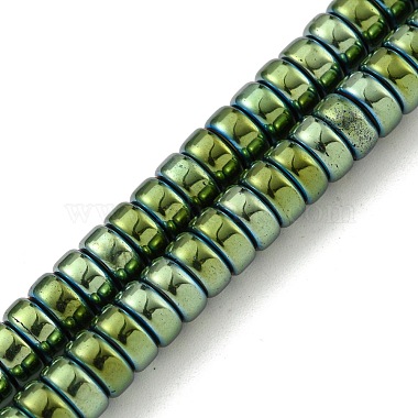 Lime Disc Non-magnetic Hematite Beads