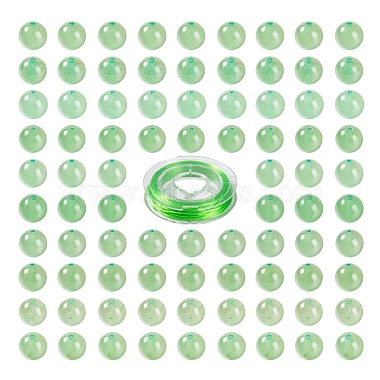 100pcs 8mm perles rondes en aventurine verte naturelle(DIY-LS0002-11)-2