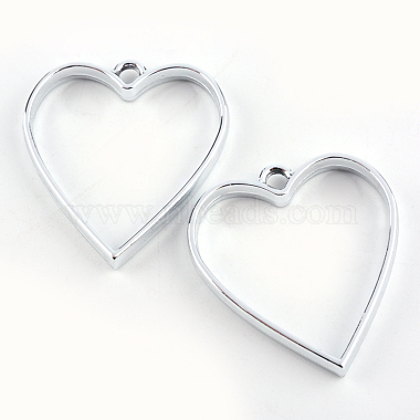 Silver Heart Alloy Pendants