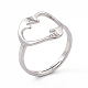 Non-Tarnish 201 Stainless Steel Hand Hug Heart Adjustable Ring for Women(RJEW-K238-05P)-3