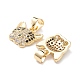 Brass Micro Pave Cubic Zirconia Charms(ZIRC-C004-01G)-3