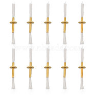 Replacement Fiberglass Torch Wicks, with Alloy Tube Holder, for Oil Lamp Alcohol Burner, Golden, 5~5.5x1cm, about 10pcs/bag(FIND-WH0111-363)
