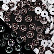 Luminous Resin Imitation Food Decoden Cabochons, Glow in the Dark, Donut, Black, 8.5~9x4.5mm(RESI-K036-27J)