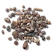 Mixed Antique Style Acrylic Beads, Mixed Color, 9~25x7~31x6~15mm, Hole: 1~5mm(MACR-R546-01)