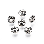 Tibetan Style Alloy Spacer Beads, Lead Free and Cadmium Free, Cone, Antique Silver, 5x3mm, Hole: 1.2mm, about 5100pcs/1000g(K0NJX041-01)