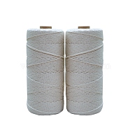 Cotton String Threads for Knit Making, White, 2mm, about 109.36 Yards(100m)/Roll(KNIT-PW0001-04B)