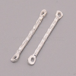 Iron Links Connectors, for DIY Earring, Rectangle, Silver, 20x2x1.2mm, Hole: 1mm, 50pcs/bag(IFIN-WH0055-02B-S)