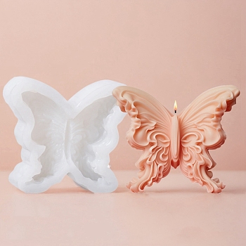 Butterfly DIY Silicone Candle Molds, Resin Casting Molds, White, 88x103x27.5mm