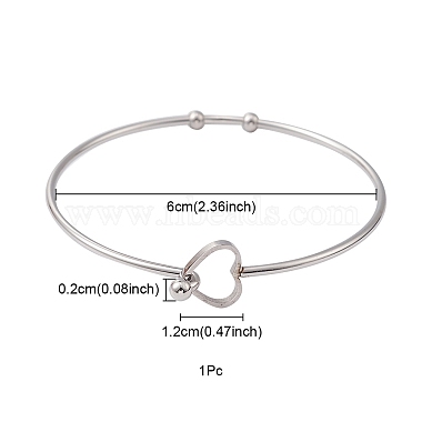 bracelet coeur creux en acier inoxydable(BJEW-YW0001-08P)-4