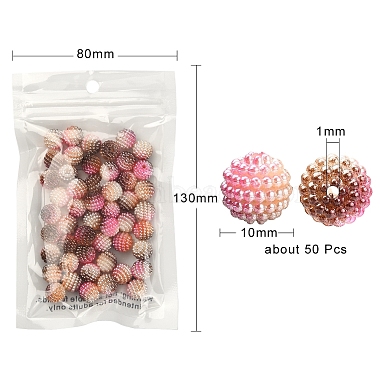 50pcs perles acryliques imitation perle(OACR-YW0001-11C)-5