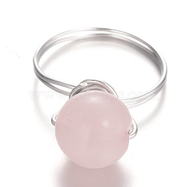 天然宝石ビーズの指輪(X-RJEW-JR00150)-2