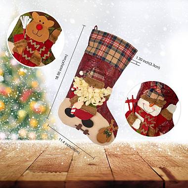 3Pcs 3 Style Christmas Socks Gift Bags(HJEW-SZ0001-10)-2
