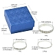 4 pièces 3 ensembles de bracelet extensible de tennis en laiton avec strass de style pour petite amie(BJEW-FS0001-06)-5