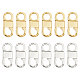 12Pcs 2 Colors Rack Plating Brass Fold Over Clasps(KK-CA0002-66)-1