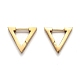 304 Stainless Steel Triangle Huggie Hoop Earrings(STAS-J033-02A-G)-2