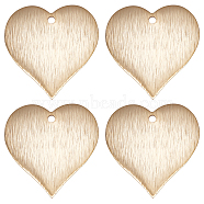 25Pcs Brass Charms, Heart Charm, Real 24K Gold Plated, 19.5x19x1.5mm, Hole: 1.4mm(KK-BBC0005-53)