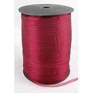 Organza Ribbon, Galloon, Dark Red, 1/8 inch(3mm), 1000yards/roll(914.4m/roll)(del-RS3mmY-048)