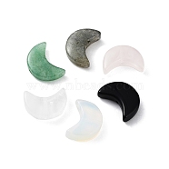 Natural & Synthetic Mixed Gemstone Beads, Half Moon, 16x11~12x4~4.5mm, Hole: 1~1.2mm(G-NH0001-01)