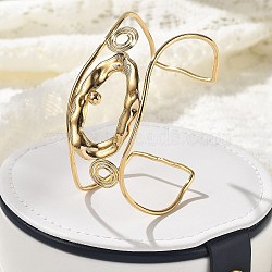 304 Stainless Steel Cuff Bangles for Women, Oval, Inner Diameter: 2-1/2 inch(6.5cm)(BJEW-Z091-05G-01)