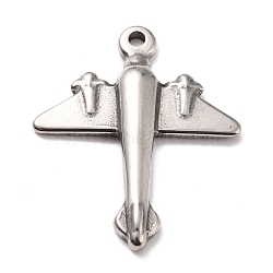 Non-Tarnish 304 Stainless Steel Pendants, Plane, Stainless Steel Color, 26.5x22x3mm, Hole: 1.6mm(STAS-B024-63P)