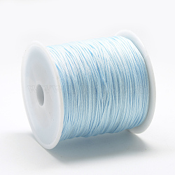 Nylon Thread, Chinese Knotting Cord, Light Sky Blue, 0.8mm, about 109.36 yards(100m)/roll(NWIR-Q008A-012)