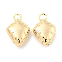 Brass Pendants, Real 18K Gold Plated, 25.5x16.5x8mm, Hole: 4mm(KK-L211-009G-02)