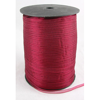 Organza Ribbon, Galloon, Dark Red, 1/8 inch(3mm), 1000yards/roll(914.4m/roll)