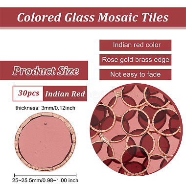 30Pcs Colored Glass Mosaic Tiles(DIY-OC0009-45C)-2