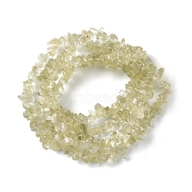 Natural Lemon Quartz Chip Beads Strands(G-G905-05)-3