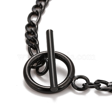 Ion Plating(IP)  304 Stainless Steel Chain Necklaces(NJEW-A002-06EB)-3