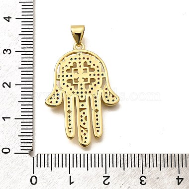 Rack Plating Brass Micro Pave Cubic Zirconia Pendants(KK-L226-103G)-3