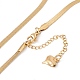 3D Butterfly with Chain Tassel Pendant Necklace with Herringbone Chains(NJEW-G074-43G)-4
