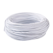 Yilisi 1 Roll Round Iron Wire, with Plastic-coated, White, 1.2mm, about 87.5~109.3 yards(80~100m)/roll, 1 roll(FIND-YS0001-06A)