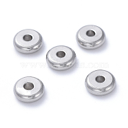 304 Stainless Steel Spacer Beads, Rondelle, Stainless Steel Color, 6x2mm, Hole: 1.6mm(X-STAS-E466-33P)