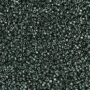 MIYUKI Delica Beads, Cylinder, Japanese Seed Beads, 11/0, (DB0458) Galvanized Dark Teal Green, 1.3x1.6mm, Hole: 0.8mm, about 2000pcs/10g(X-SEED-J020-DB0458)