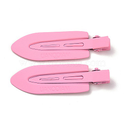 Baking Painted Iron Alligator Hair Clips, Hair Barrettes for Women and Girls, Spade, Hot Pink, 69x19.5x10mm(PHAR-F014-02B)